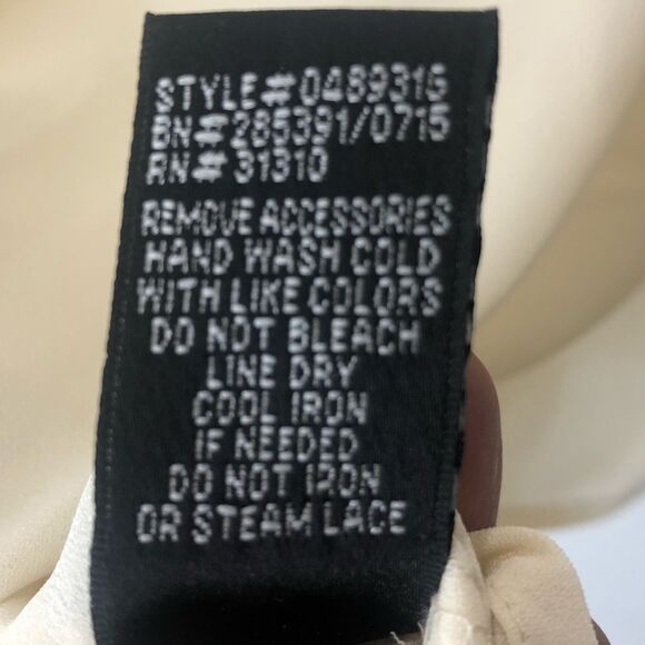 AGB sheer lace long sleeve high low blouse top, size medium - Picture 9 of 14